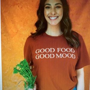 Unisex good food good mood tee